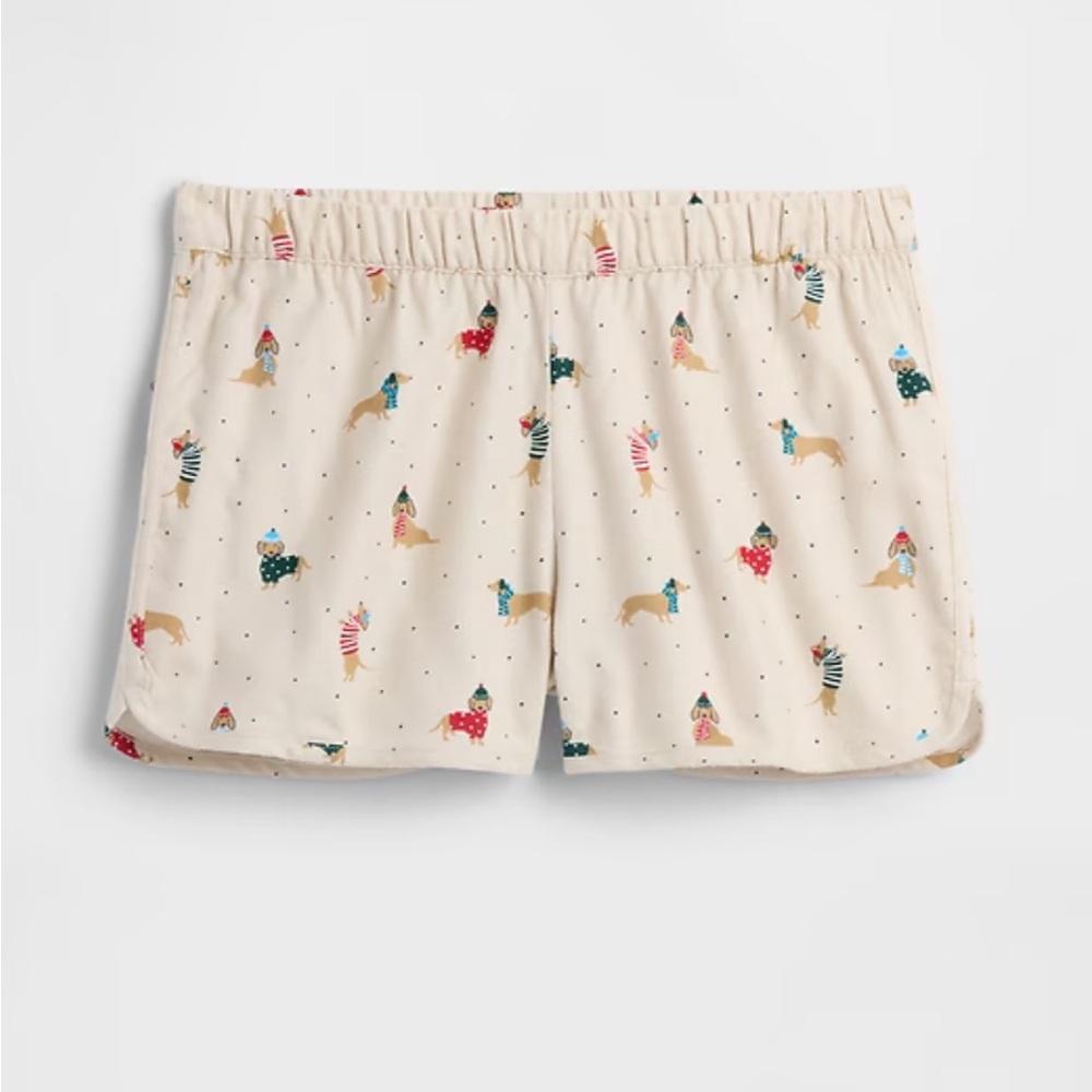 VIRAL NWT Sold Out Gap PJ Shorts Women’s Flannel Dachshund Christmas Pajamas
